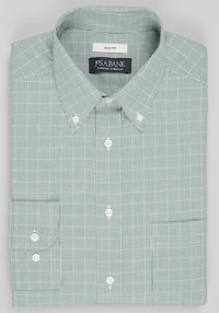 Men's Jos. A. Bank Slim Fit Glenn Plaid Dress Shirt at Jos. A. Bank, Green