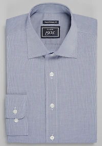 Men's 1905 Traditional Fit Micro Houndstooth Dress Shirt at Jos. A. Bank, Blue