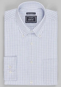 Men's 1905 Collection Traditional Fit Button-Down Collar Check Dress Shirt at Jos. A. Bank, Blue