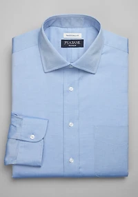 Men's Traveler Collection Traditional Fit Spread Collar Solid Dress Shirt at Jos. A. Bank, Original Blue