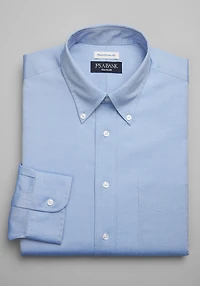 Men's Traveler Collection Traditional Fit Button-Down Collar Solid Dress Shirt at Jos. A. Bank, Original Blue