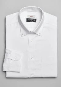 Men's Traveler Collection Slim Fit Button-Down Collar Solid Dress Shirt at Jos. A. Bank, Cream/White