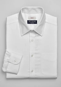 Men's Traveler Collection Slim Fit Point Collar Solid Dress Shirt at Jos. A. Bank, Cream/White