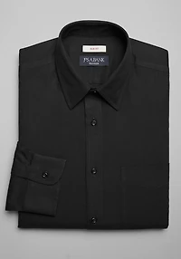 Men's Traveler Collection Slim Fit Point Collar Solid Dress Shirt at Jos. A. Bank, Black