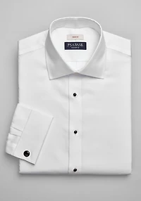 Men's Reserve Collection Slim Fit Spread Collar French Cuff Tuxedo Shirt at Jos. A. Bank, Cream/White