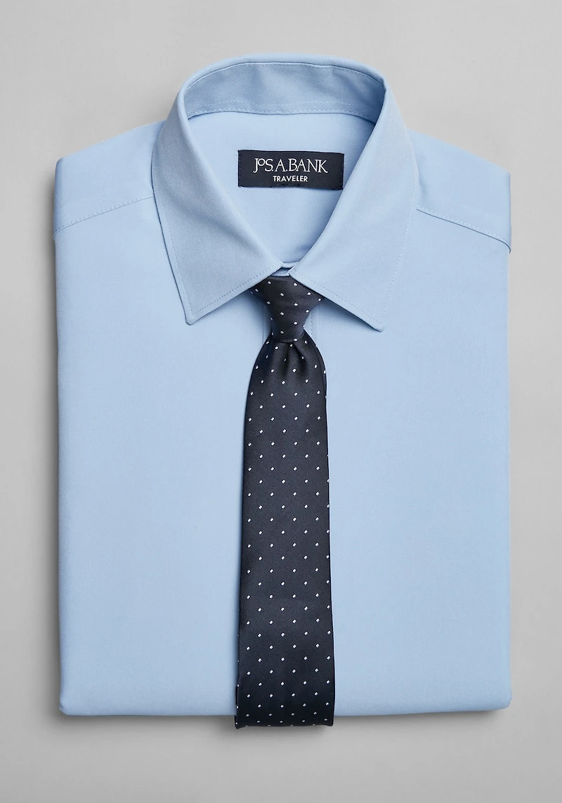 Traveler® Collection Boys Dress Shirt & Tie Set at Jos. A. Bank, Blue