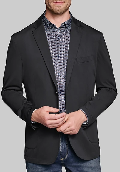 Men's Johnston & Murphy Tailored Fit XC Flex Knit Blazer at Jos. A. Bank, Black