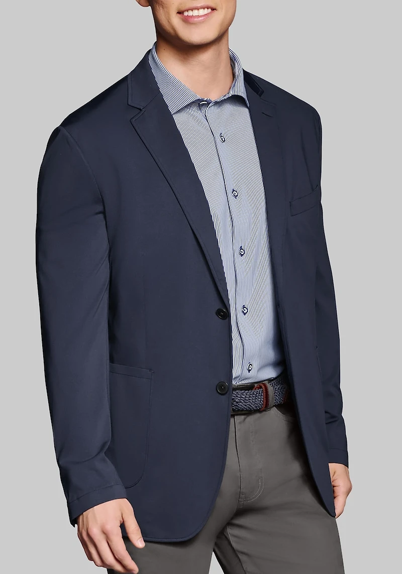 Men's Johnston & Murphy Tailored Fit XC Flex Knit Blazer at Jos. A. Bank, Blue/Navy