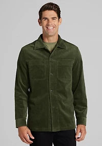 Men's Jos. A. Tailored Fit Corduroy Shirt Jacket at Jos. A. Bank, Dark Green