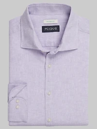 Men's Jos. A. Bank Tailored Fit Linen Blend Long Sleeve Casual Shirt at Jos. A. Bank, Lavender/Purple