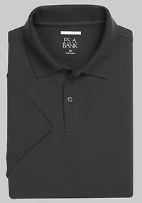 Men's Jos. A. Bank Tailored Fit Comfort Stretch Pique Polo at Jos. A. Bank, Jet Black