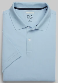 Men's Jos. A. Bank Tailored Fit Comfort Stretch Pique Polo at Jos. A. Bank, Blue/Cerulean