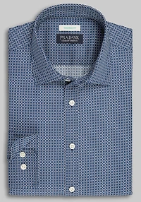 Men's Jos. A. Bank Tailored Fit Stacked Circles Casual Shirt at Jos. A. Bank, Dark Blue
