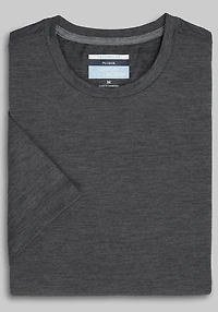 Men's Traveler COOLMOTION Tailored Fit Cool Tech Crew Neck Shirt at Jos. A. Bank, Charcoal/Grey