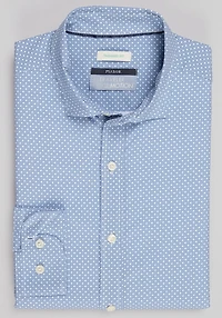 Men's Traveler Collection Tailored Fit Large Diamond 4-Way Stretch Casual Shirt at Jos. A. Bank, Blue