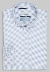Men's Traveler® Collection Tailored Fit Large Circle Dot 4-Way Stretch Casual Shirt at Jos. A. Bank, Cream/White