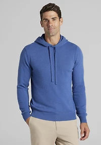 Men's Reserve Collection Tailored Fit Cashmere Pullover Hoodie at Jos. A. Bank, French Blue