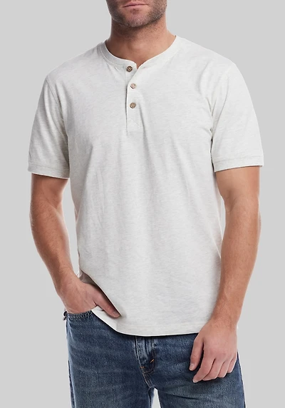 Men's Weatherproof Vintage Traditional Fit Brushed Jersey Henley at Jos. A. Bank, Tan