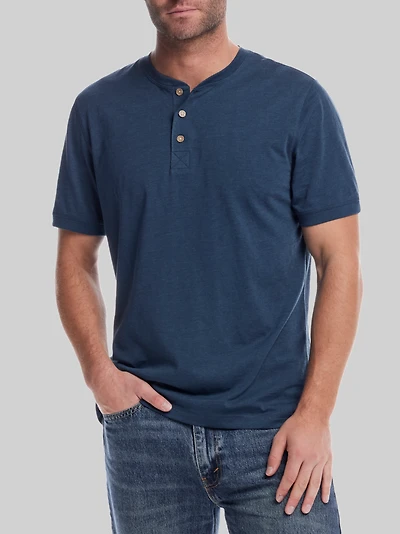 Men's Weatherproof Vintage Traditional Fit Brushed Jersey Henley at Jos. A. Bank, Dark Blue,