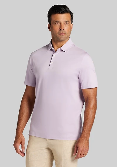 Men's Jos. A. Bank Traditional Fit Liquid Cotton Interlock Polo at Jos. A. Bank, Light Purple