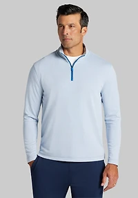 Men's Traveler® Collection Tailored Fit Performance 1/4 Zip Pullover at Jos. A. Bank, Blue