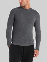 Men's Traditional Fit Long Sleeve Crew Neck Shirt at Jos. A. Bank, Charcoal/Grey