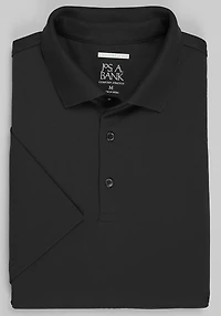 Men's Jos. A. Bank Tailored Fit Interlock Polo Shirt at Jos. A. Bank, Jet Black