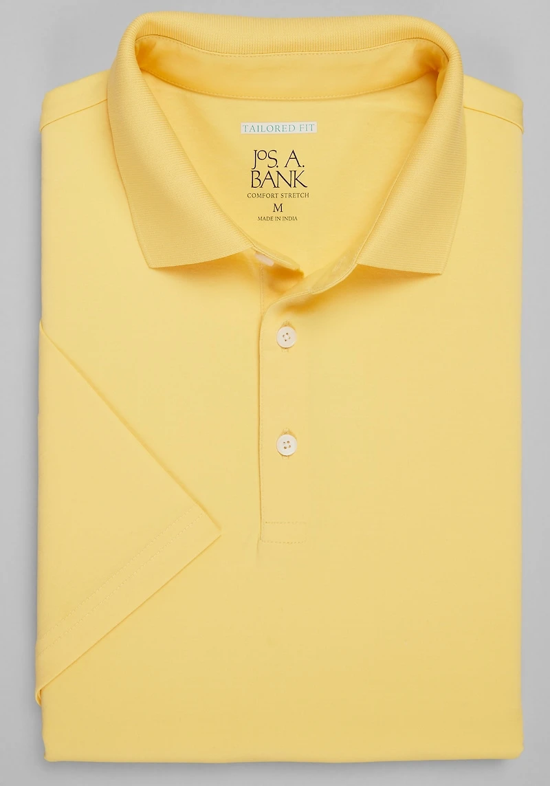 Men's Jos. A. Bank Tailored Fit Interlock Polo Shirt at Jos. A. Bank, Yarrow/Yellow