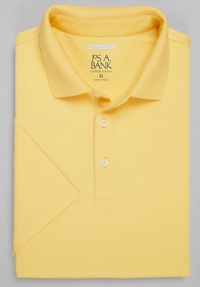 Men's Jos. A. Bank Tailored Fit Interlock Polo Shirt at Jos. A. Bank, Yarrow/Yellow