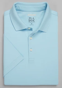 Men's Jos. A. Bank Tailored Fit Interlock Polo Shirt at Jos. A. Bank, Atomizer/Blue