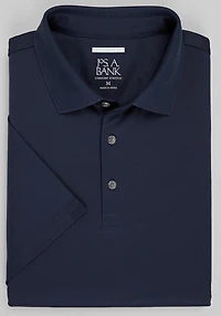 Men's Jos. A. Bank Tailored Fit Interlock Polo Shirt at Jos. A. Bank, Black Iris/Blue