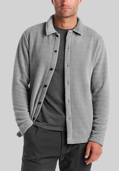 Men's Traditional Fit Shirt Jacket at Jos. A. Bank, Grey