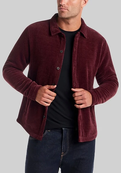 Men's Traditional Fit Shirt Jacket at Jos. A. Bank, Dark Purple