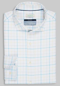Men's Traveler® Collection Tailored Fit Large Plaid 4-Way Stretch Casual Shirt at Jos. A. Bank, Yellow