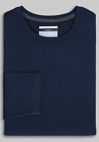 Men's Traveler COOLMOTION Long Sleeve Crew Neck Shirt at Jos. A. Bank, Blue/Navy