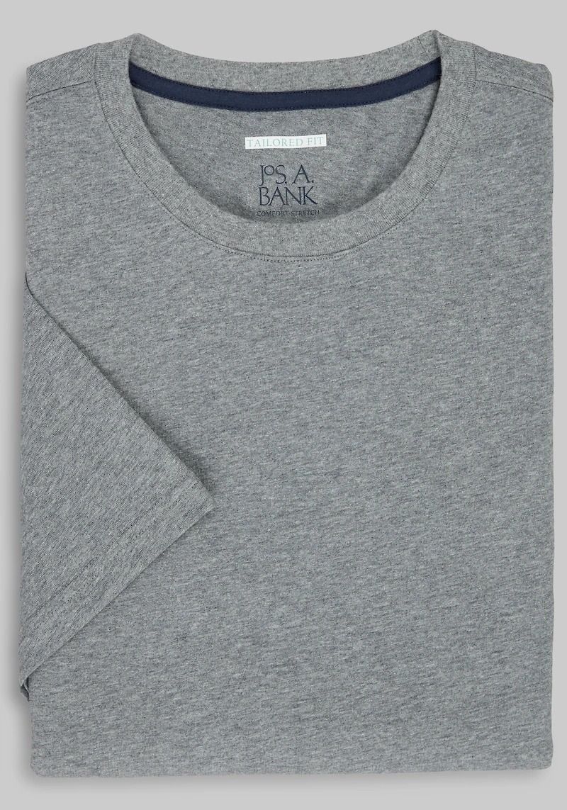 Men's Jos. A. Bank Tailored Fit Jersey Tee at Jos. A. Bank, Grey Heather