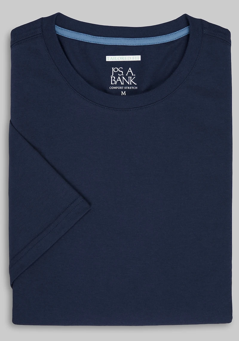 Men's Jos. A. Bank Tailored Fit Jersey Tee at Jos. A. Bank, Black Iris/Blue