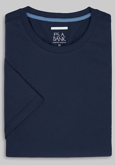 Men's Jos. A. Bank Tailored Fit Jersey Tee at Jos. A. Bank, Black Iris/Blue