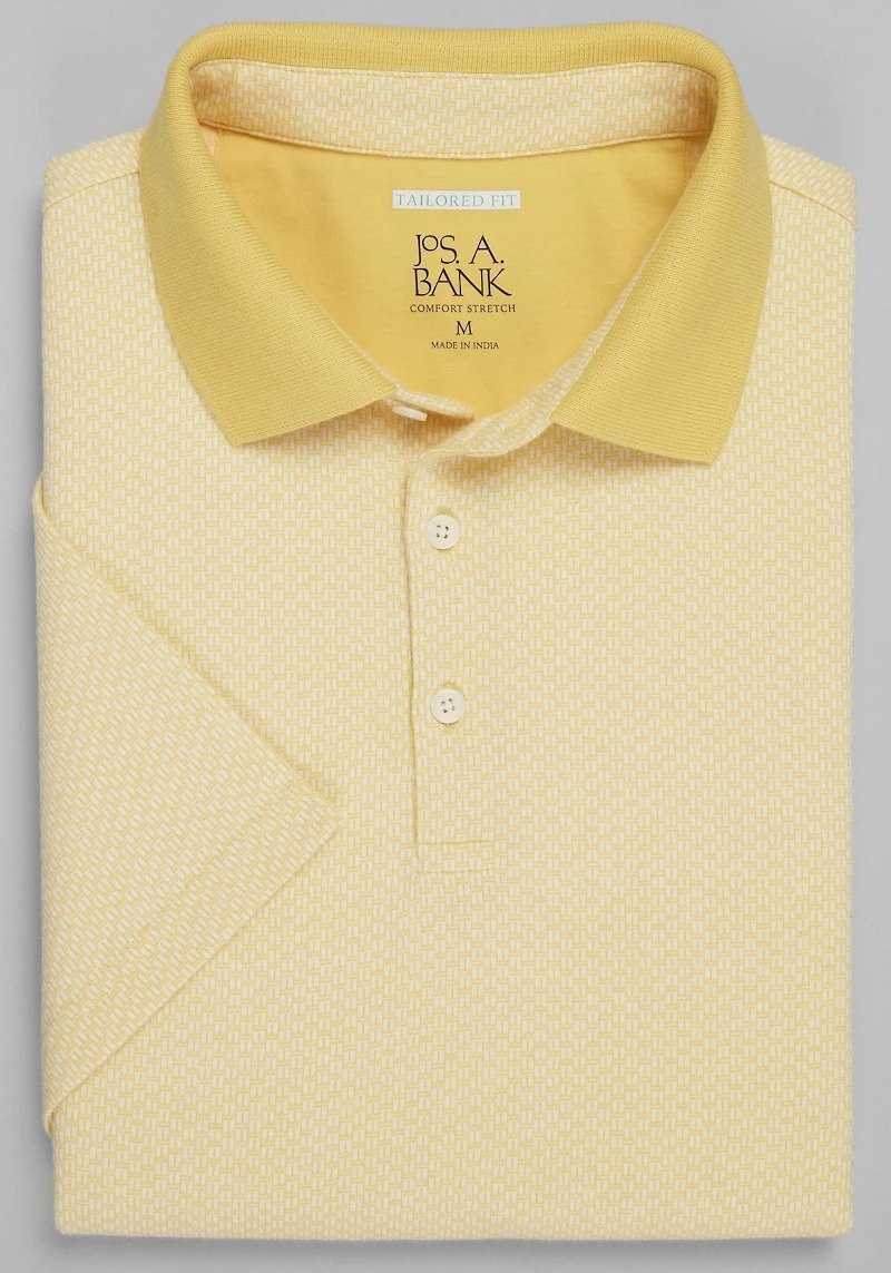Men's Jos. A. Bank Tailored Fit Jacquard Polo at Jos. A. Bank, Yellow
