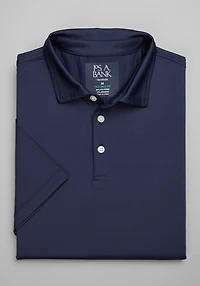 Men's Traveler Performance Tailored Fit Polo at Jos. A. Bank, Blue/Navy Blazer