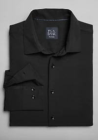 Men's Big & Tall Traveler Performance 4 Way Stretch Long Sleeve Casual Shirt - Big & Tall at Jos. A. Bank, Black