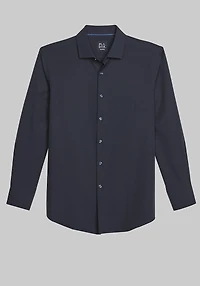 Men's Big & Tall Traveler Performance 4 Way Stretch Long Sleeve Casual Shirt - Big & Tall at Jos. A. Bank, Blue/Dark Navy