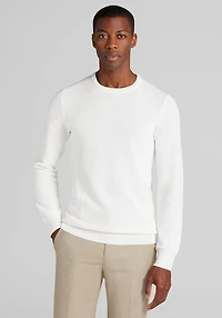 Men's Big & Tall Jos. A. Bank Tailored Fit Textured Sweater at Jos. A. Bank, Bright White/Cream/White