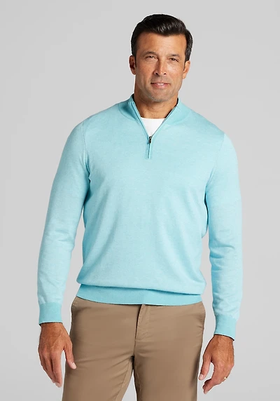 Men's Jos. A. Bank Tailored Fit Textured Sweater at Jos. A. Bank, Atomizer/Blue