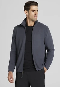 Men's Traveler® COOLMOTION Tailored Fit Full Zip Fleece Jacket at Jos. A. Bank, Grey