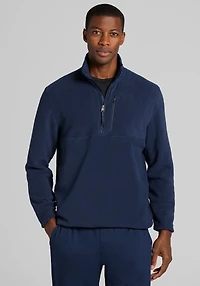 Men's Traveler® COOLMOTION Tailored Fit Fleece 1/4 Zip Pullover at Jos. A. Bank, Blue/Navy Blazer