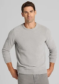 Men's 1905 Collection Tailored Fit Chenille Crew Neck Sweater at Jos. A. Bank, Light Grey