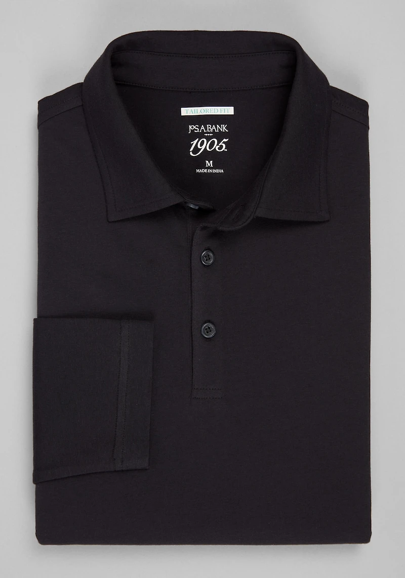 Men's 1905 Collection Tailored Fit Polo Shirt at Jos. A. Bank, Jet Black
