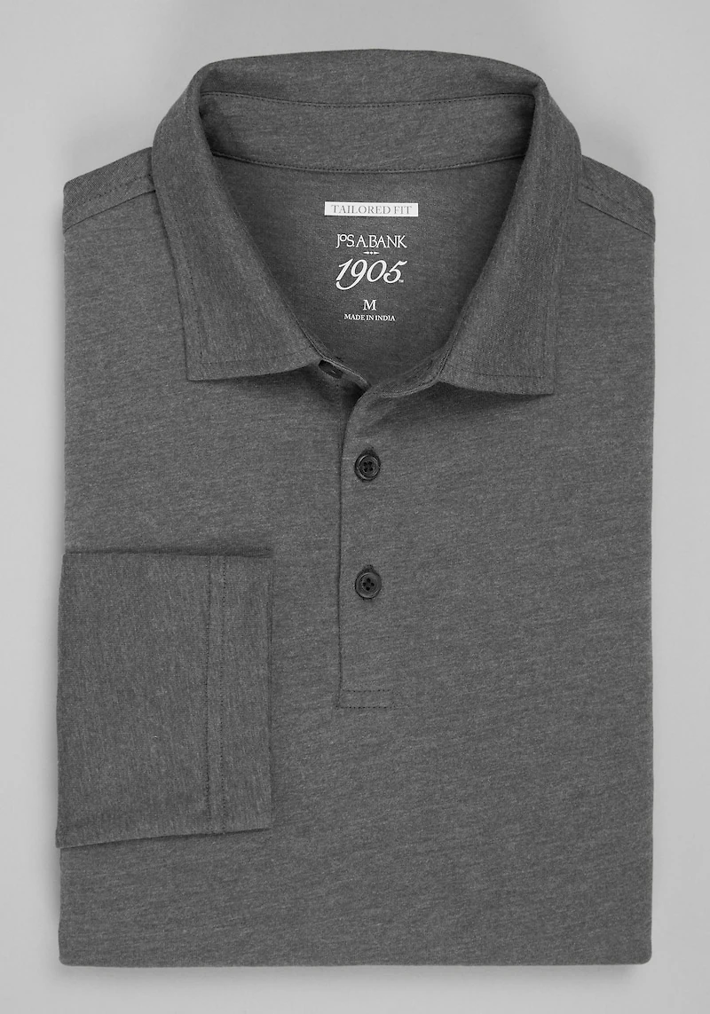 Men's 1905 Collection Tailored Fit Polo Shirt at Jos. A. Bank, Grey/Iron Gate,