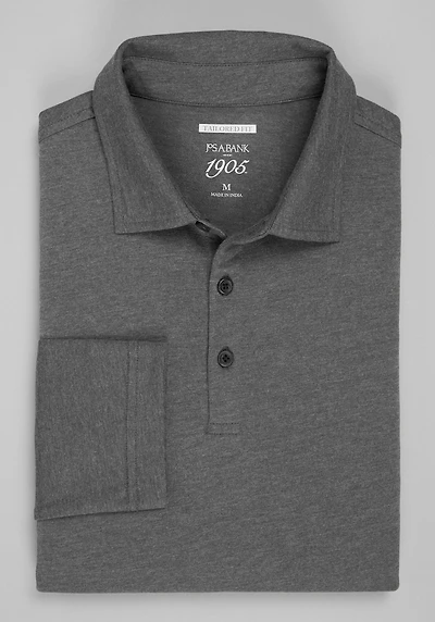 Men's 1905 Collection Tailored Fit Polo Shirt at Jos. A. Bank, Grey/Iron Gate,